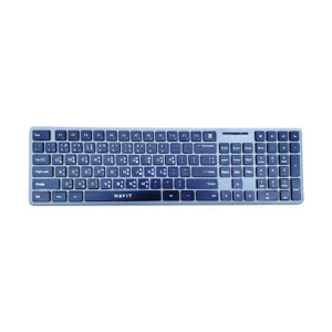Havit KB235WB Dual Mode Bluetooth Black Gray Keyboard With Bangla