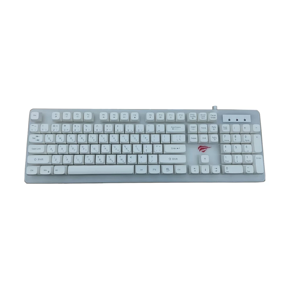 Havit KB876L USB Multi Function Backlit White Gaming Keyboard With Bangla