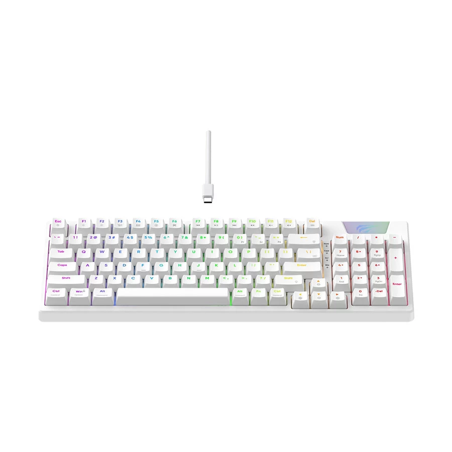Havit KB885L RGB Backlit Red Switch White Wired Mechanical Gaming Keyboard