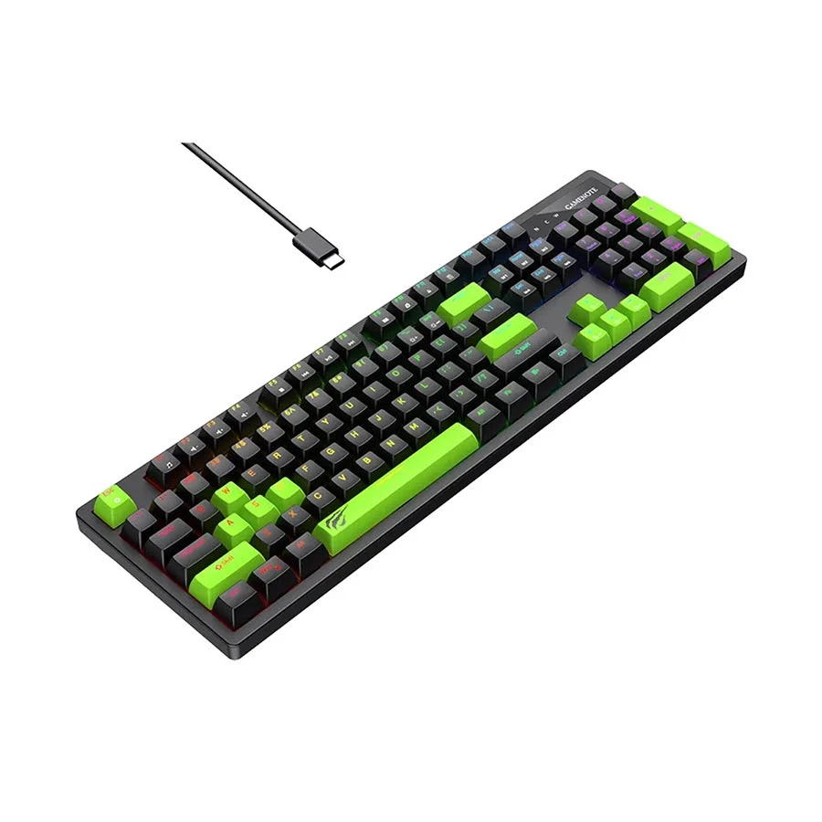 Havit KB893L RGB Wired Black Green Blue Switch Mechanical Gaming Keyboard 2