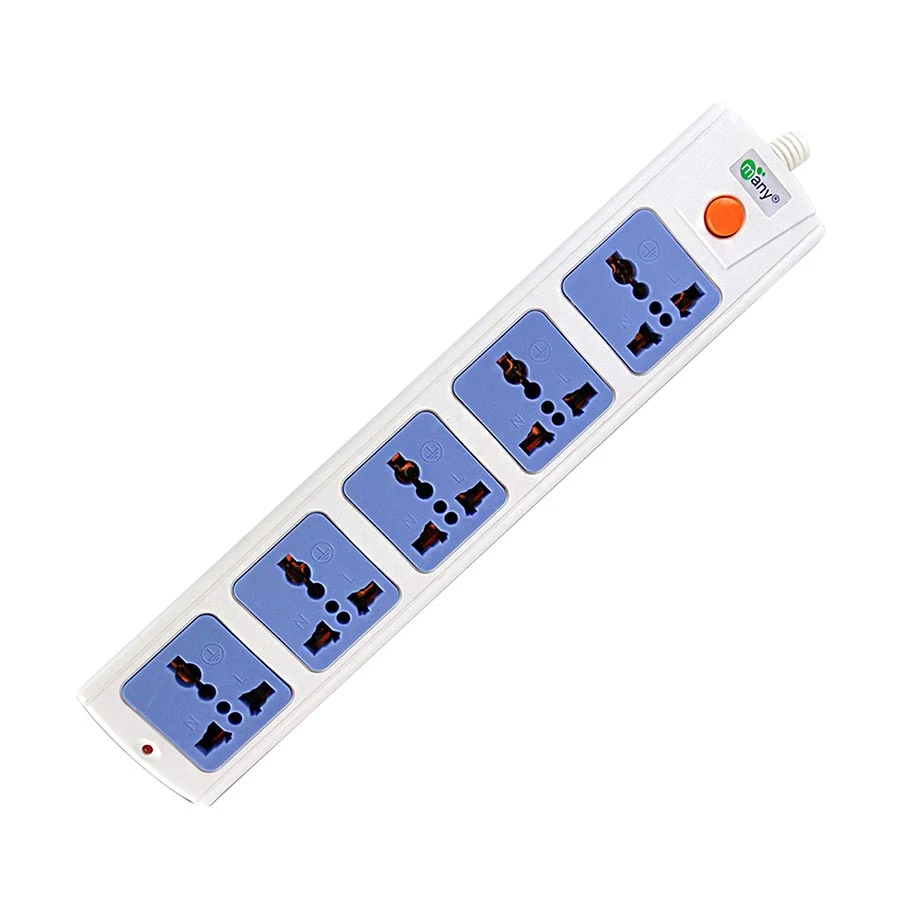 Many 2 Pin 5 Port White Power Strip # MTS-1105 (10 Meter) - Image 3