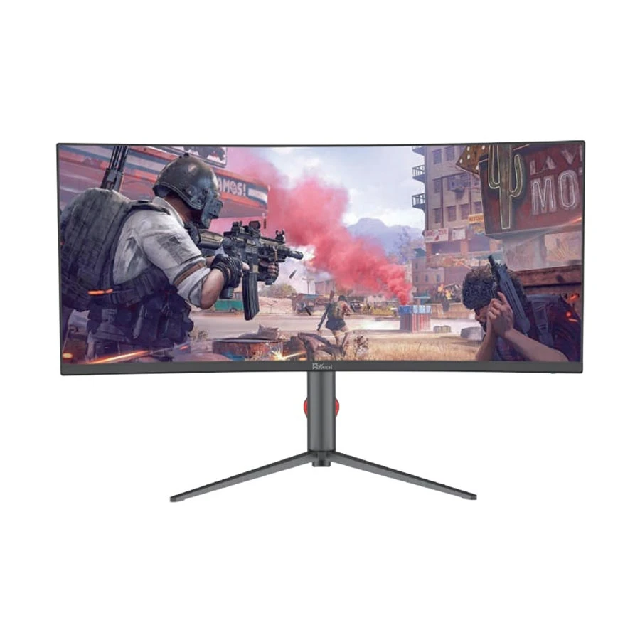 PC Power PCG34B165WQC 34 Inch WQHD Display HDMI DP Black Curved Gaming Monitor