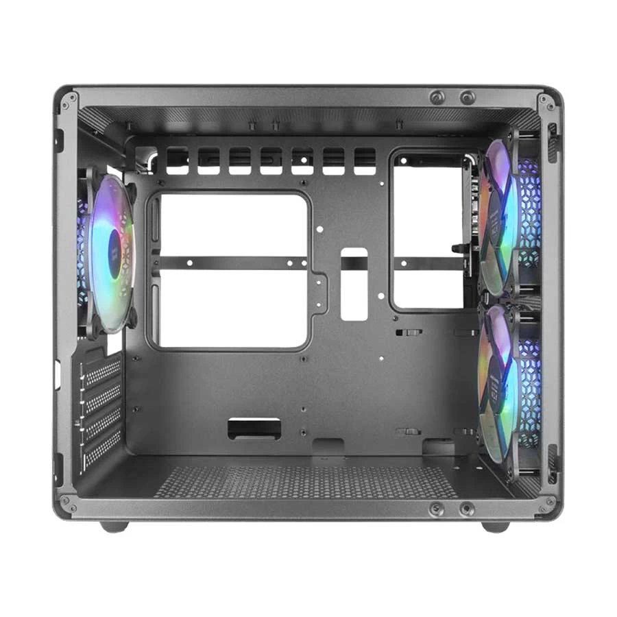 Value Top V300 Mini Tower Micro-ATX Black Gaming Desktop Casing With 3 RGB Fan - Image 3