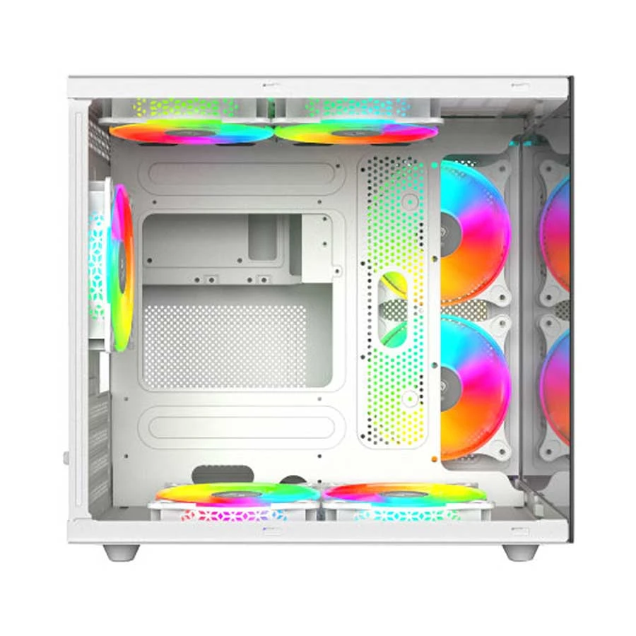 Value Top V900W Mini Tower Micro-ATX White Gaming Desktop Casing (with 3 ARGB Fan) - Image 3