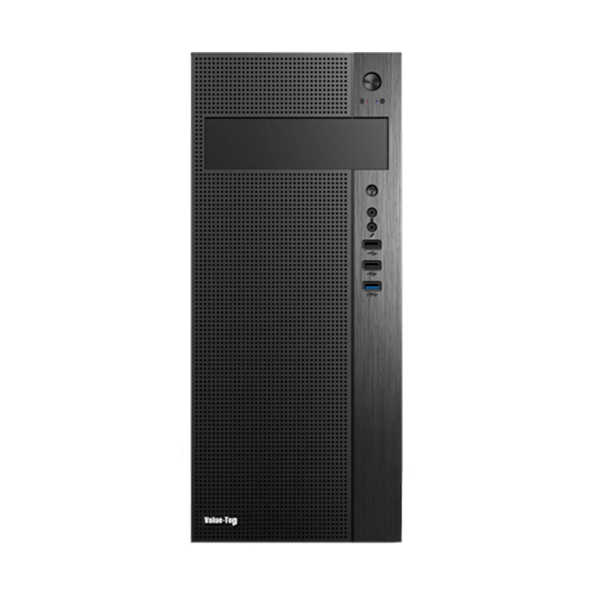 Value Top VT-E185 Mid Tower Black ATX Desktop Casing with Standard PSU - Image 3