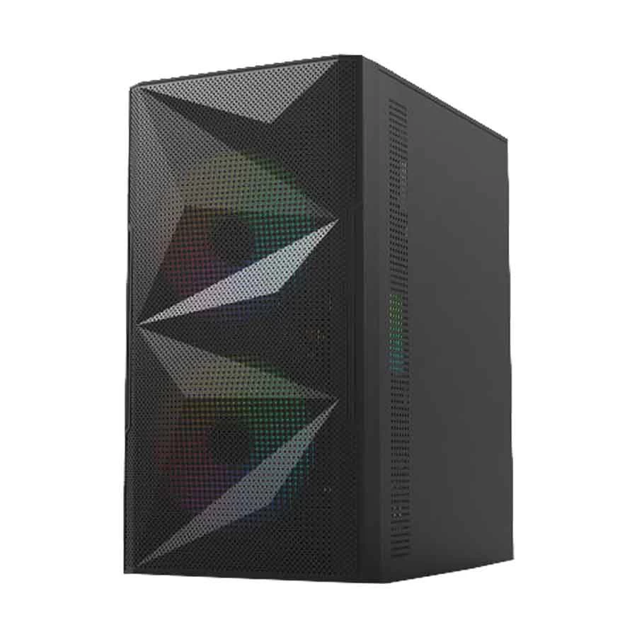 Value Top VT-M700 Mini Tower Micro-ATX (Tempered Glass Side Window) Black Gaming Desktop Casing With Standard PSU