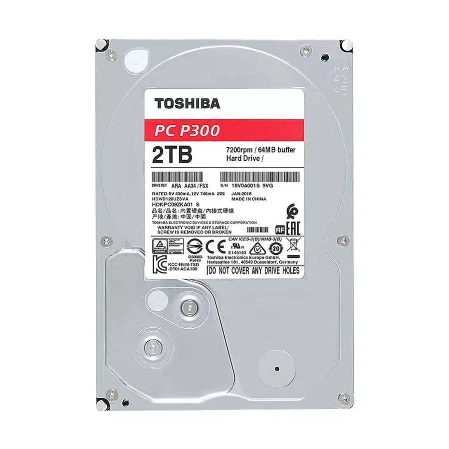 Toshiba P300 2TB 3.5 Inch SATA 7200RPM Desktop HDD - Image 2