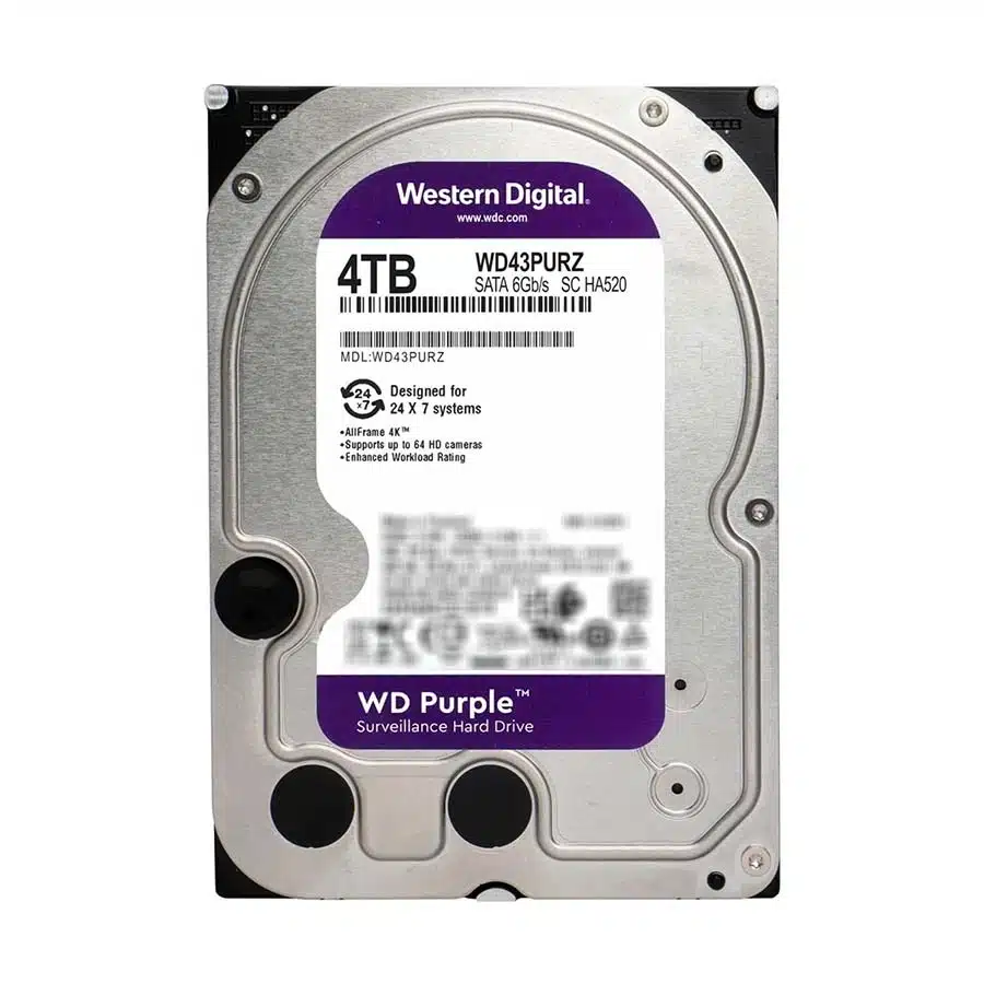 Western Digital Purple 4TB 3.5 Inch SATA 5400RPM Surveillance HDD