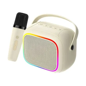 Havit SK818BT Beige Mini Portable Karaoke Bluetooth Speaker with Microphone