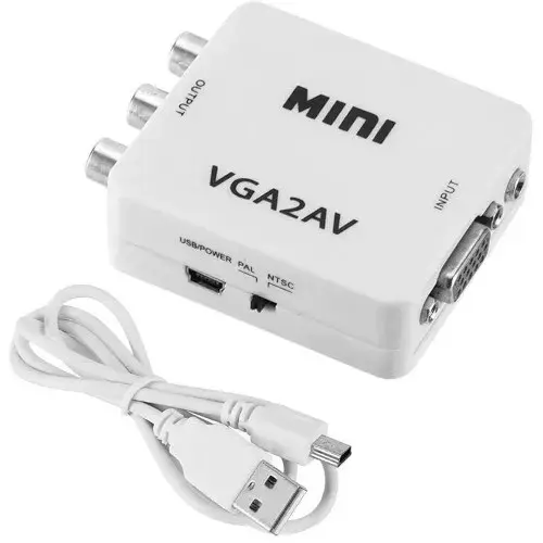Mini VGA TO AV Converter 1080P Full HD