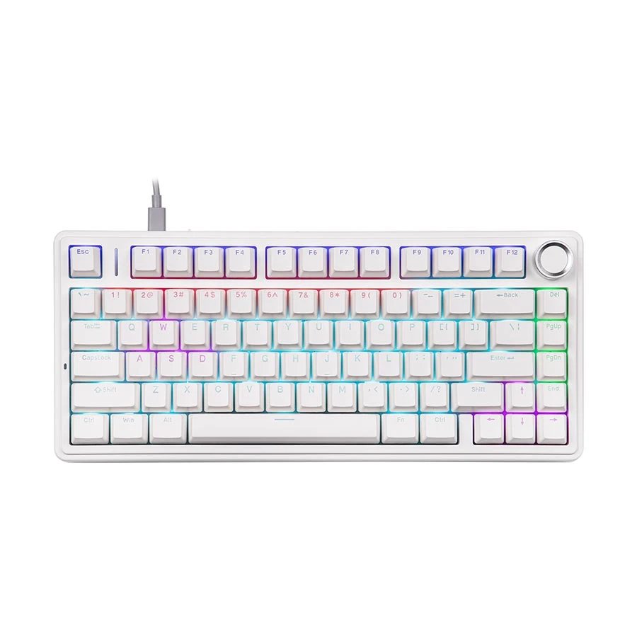 AULA F75 (Blue Switch) Wired White Mechanical Gaming Keyboard