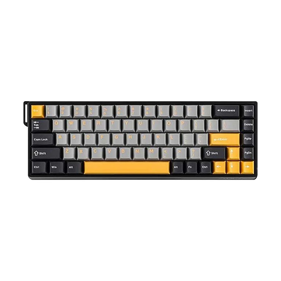 AULA WIN68 HE (Magnetic Switch) Wired Black & Gray + Yellow Mechanical Gaming Keyboard - Image 5