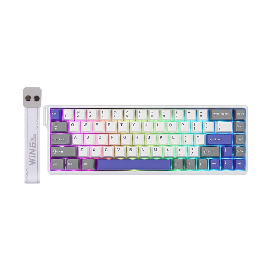 AULA WIN68 HE (Magnetic Switch) Wired Black & Gray + Yellow Mechanical Gaming Keyboard - Image 6