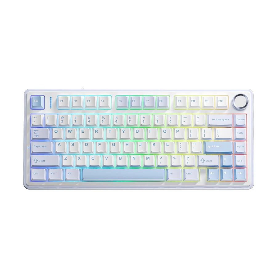 AULA F75 (Blue Switch) Wired White Mechanical Gaming Keyboard - Image 2
