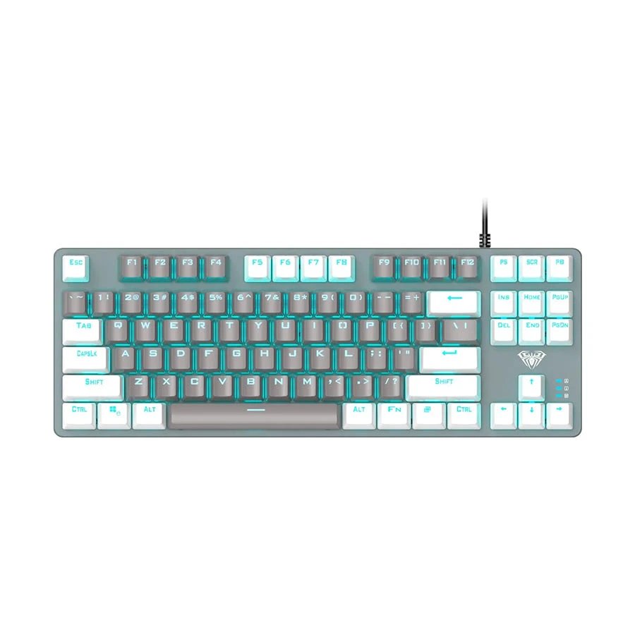 AULA F3287 (Blue Switch) Wired Grey (White+Grey Key) Mechanical Gaming Keyboard - Image 3