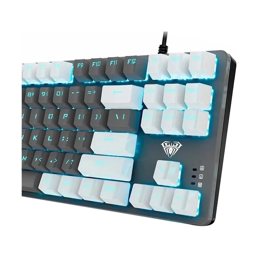 AULA F3287 (Blue Switch) Wired Grey (White+Grey Key) Mechanical Gaming Keyboard - Image 4