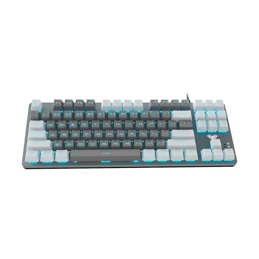 AULA F3287 (Blue Switch) Wired Grey (White+Grey Key) Mechanical Gaming Keyboard - Image 2