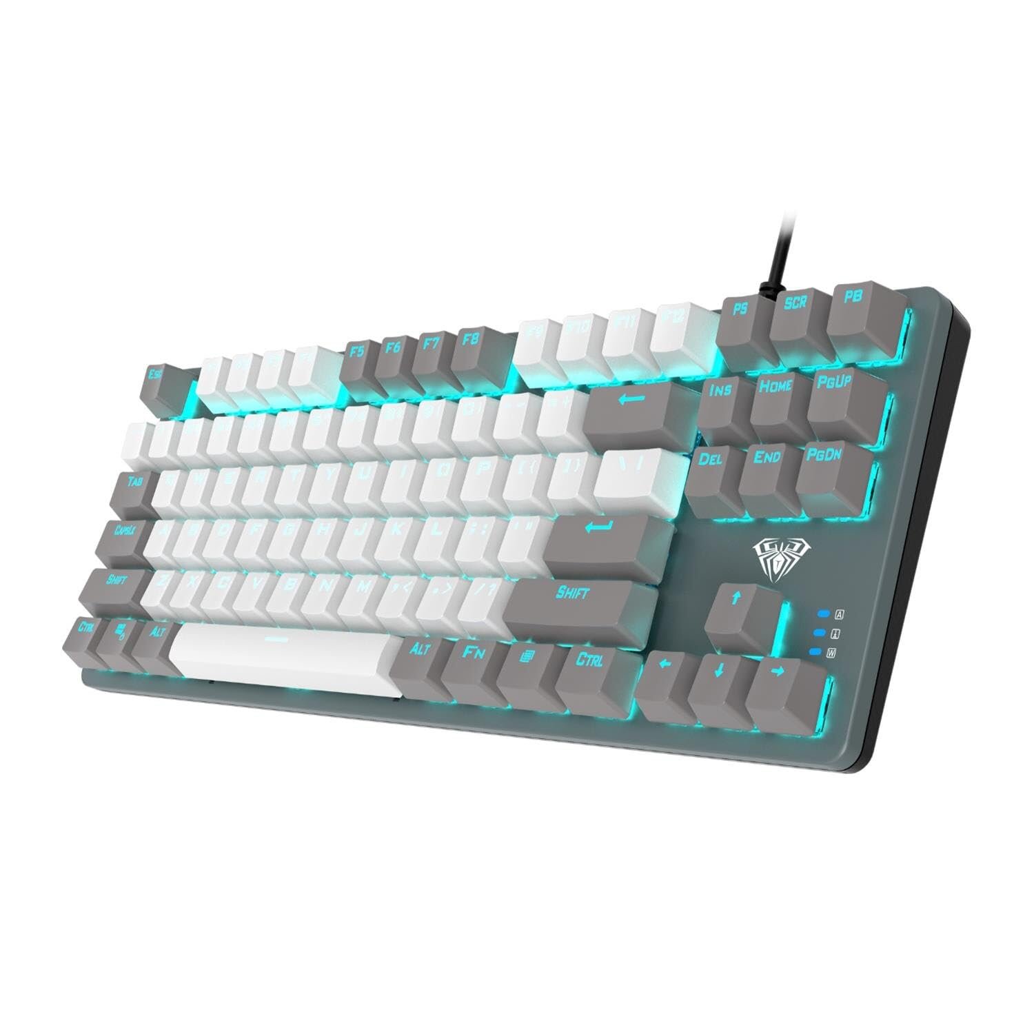 AULA F3287 (Blue Switch) Wired Grey (White+Grey Key) Mechanical Gaming Keyboard - Image 5