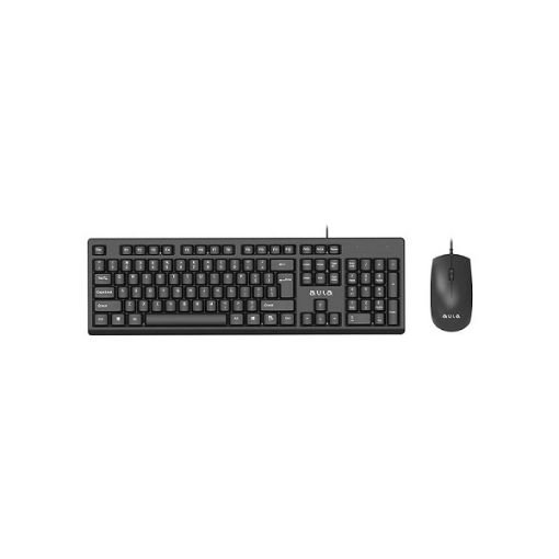 AULA AC101 Wired Black Keyboard & Mouse Combo with Bangla - Image 2