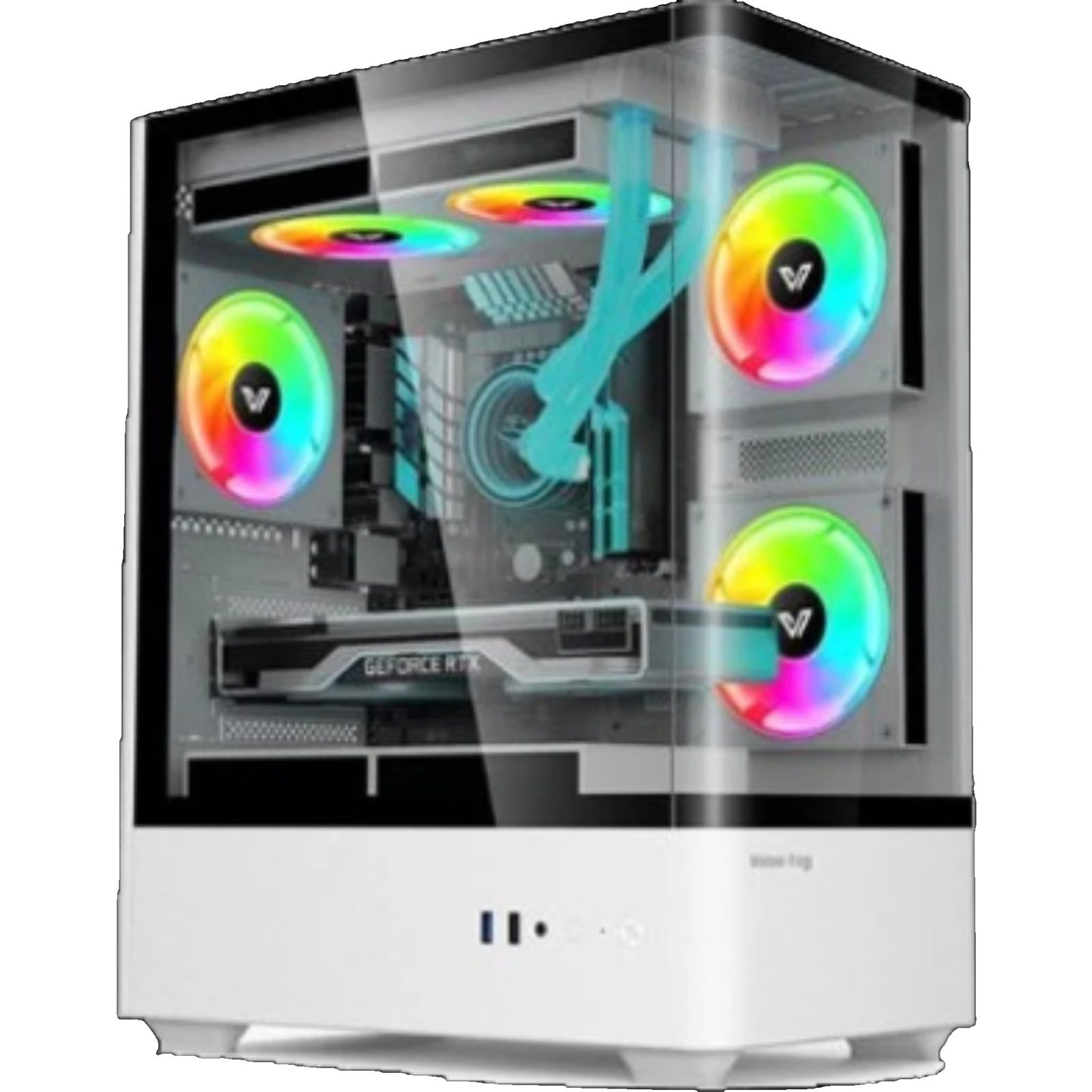 Value Top NUBIA20F5W Mini Tower White Micro-ATX Gaming Desktop Casing