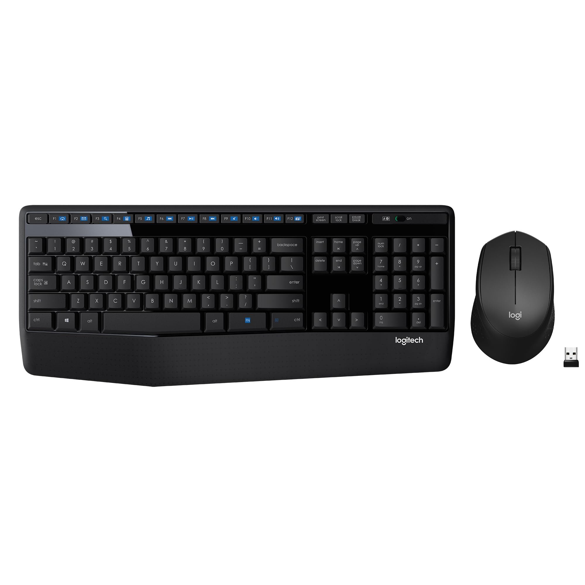 Logitech MK345 Wireless Combo with Full-Size Keyboard and Right-Handed Mouse