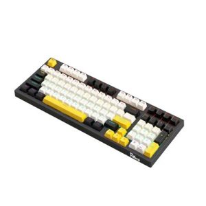 PC POWER K98 Gaming RGB Mechanical Keyboard (Black & White + Yellow)
