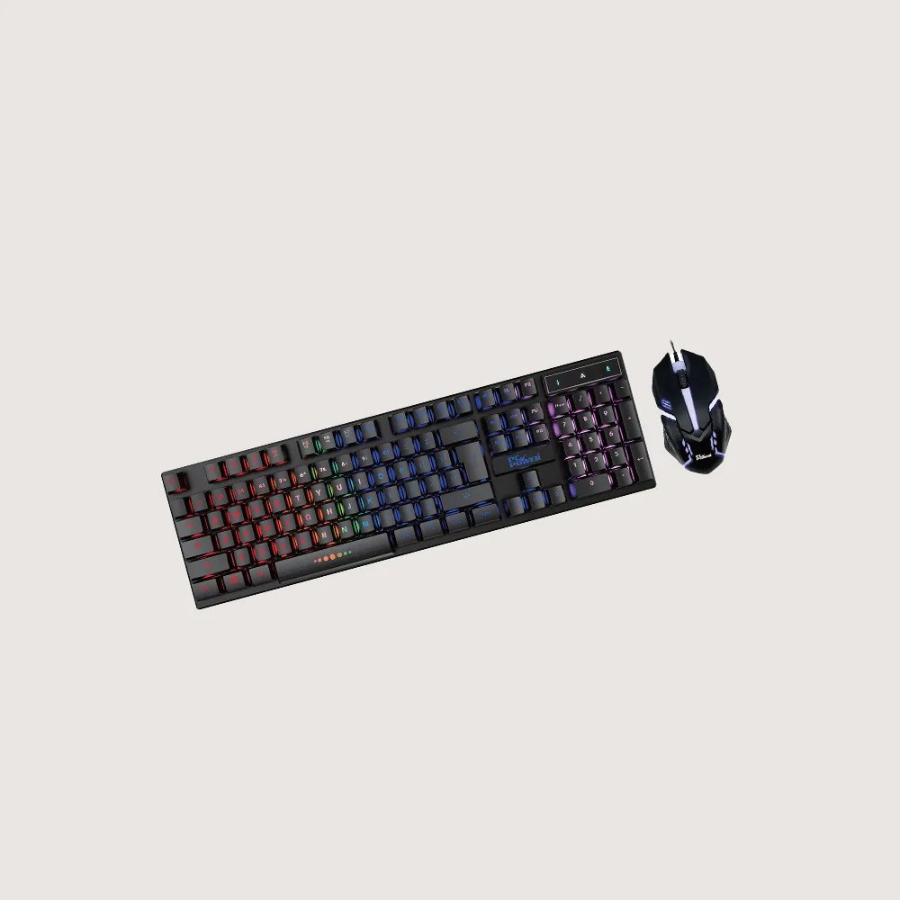 PC Power PGC001D105 Wired Keyboard & Mouse Gaming Combo