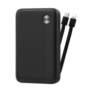 WiWU Endurance Dual Cable 10000mAh Black 22.5W Power Bank