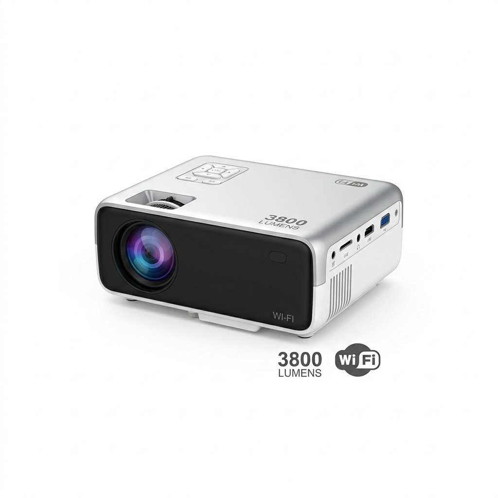 Cheerlux C50 3800 Lumens Wi-Fi Mini LED Projector - Image 3
