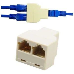 RJ45 Ethernet Adapter Durable Female To Female Y-Shape Coupler Extender